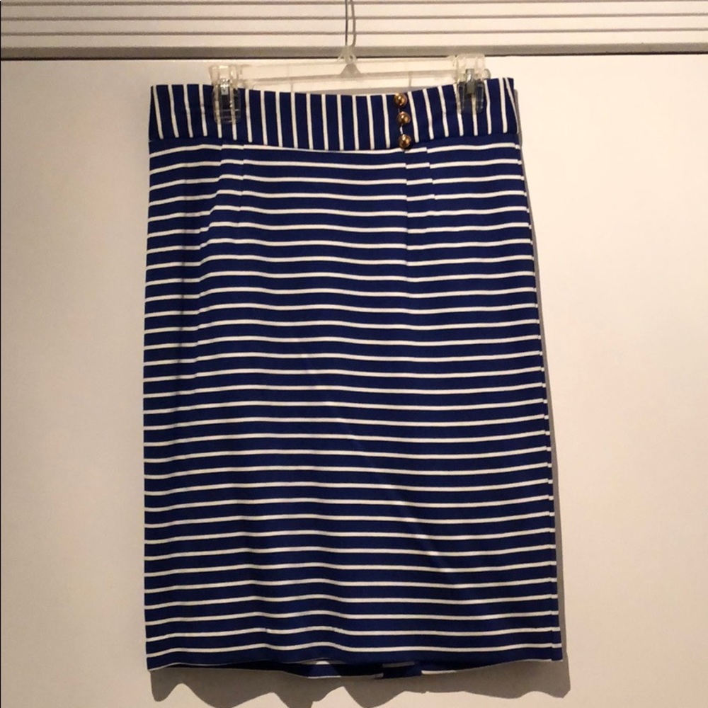 Trina Turk Blue and White Skirt